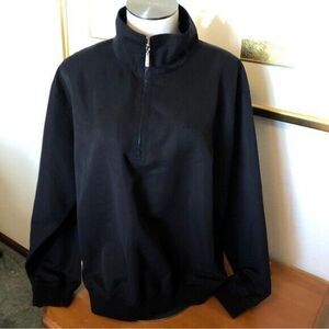 Izod Golf Women's Large Black Microfiber Long Sleeve 1/4 Zip Pullover Jacket‎